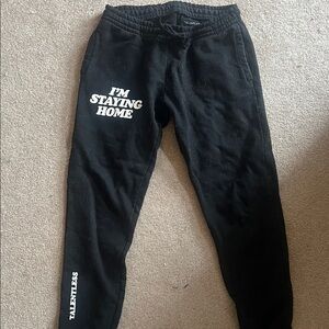 TALENTLESS Black Sweatpants I’m staying home